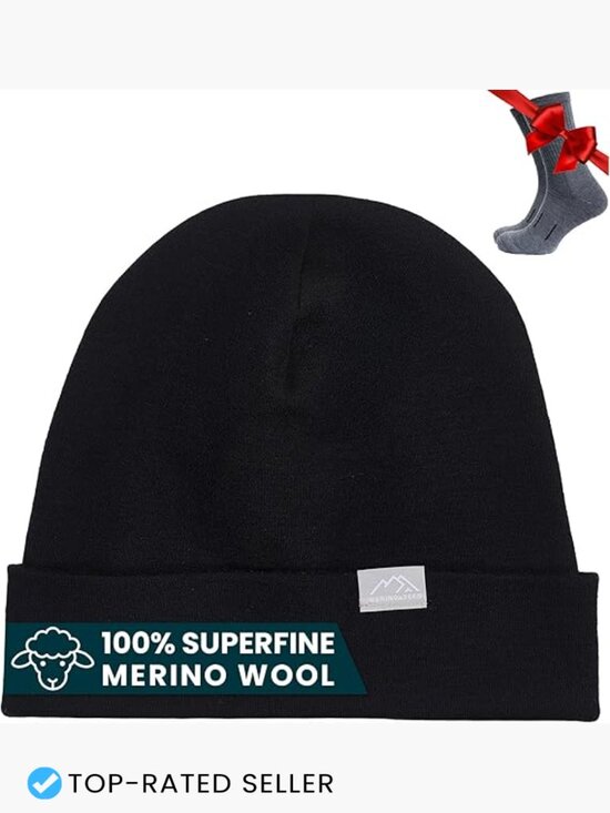 Merino Wool Beanie 2-Pack Unisex Adult Hat & Socks Breathable Moisture Wicking main image 7